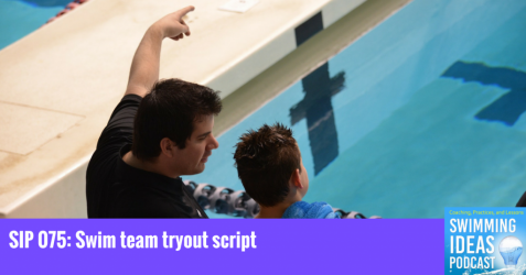 SIP 075: Swim team tryout script SIP 075 artwork 1